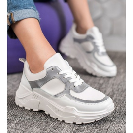 SHELOVET Classic white sneakers 2