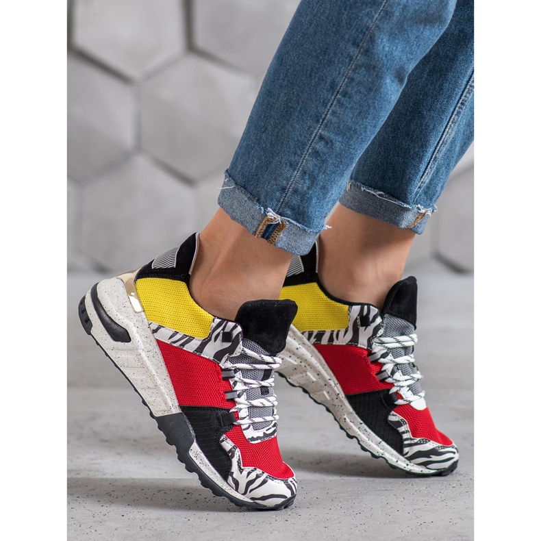 SHELOVET Sneakers On The Zebra Print Platform multicolored 2