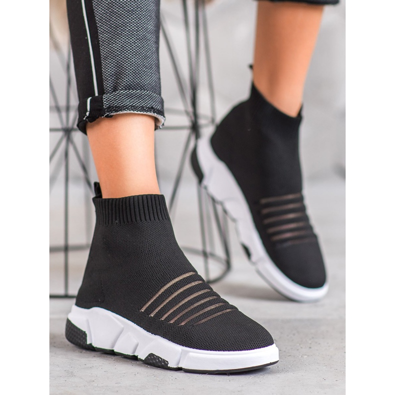 SHELOVET Slip-on Shoes With Mesh black 1