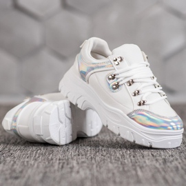 Weide White Shoes With Holo Effect 1