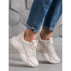 SHELOVET Sneakers On The Platform brown 1