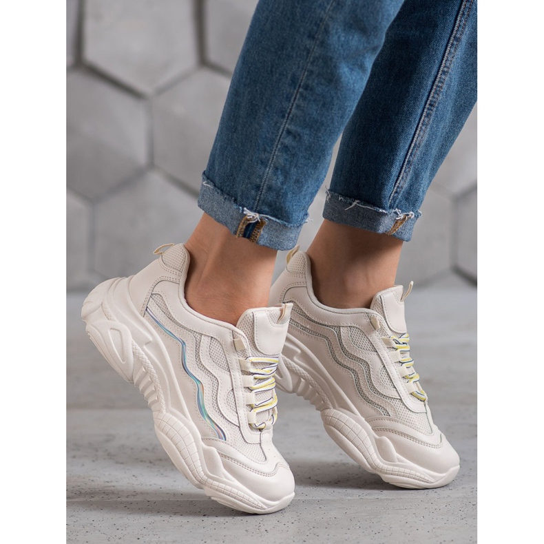 SHELOVET Sneakers On The Platform brown 1