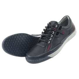 Men's sports leather shoes Riko 835, navy blue 5