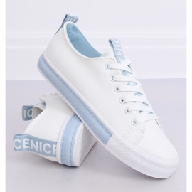 Women's white and blue sneakers A88-23 Blue 2