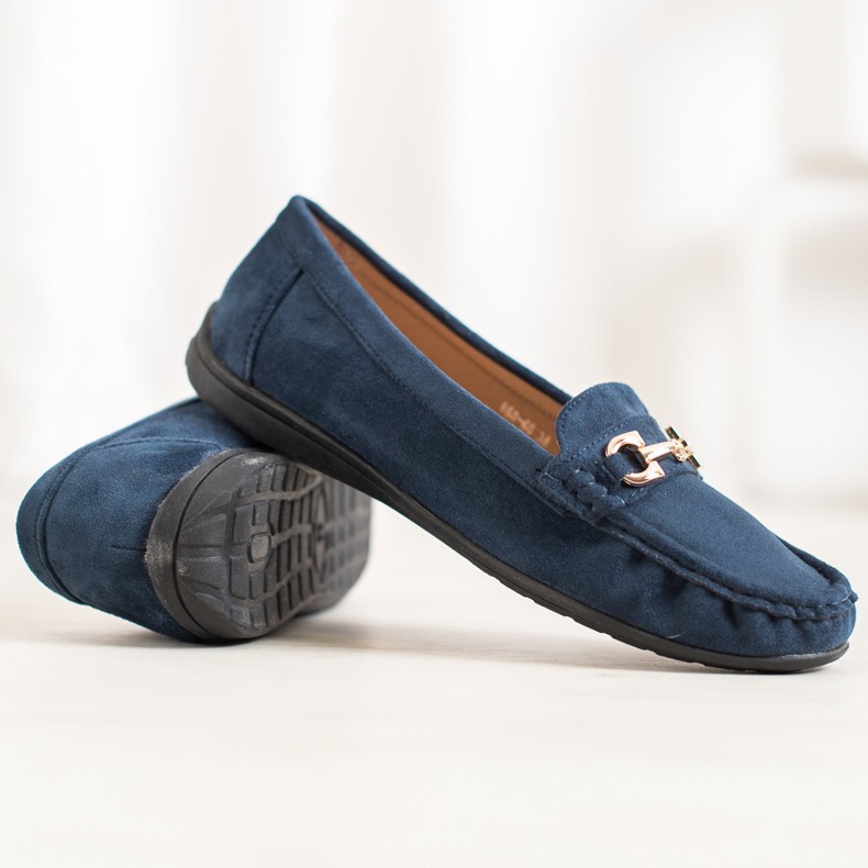 Sixth Sense Moccasins With Ornament blue 1