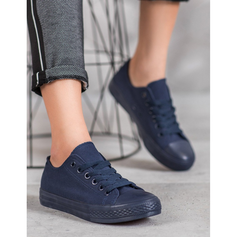 SHELOVET Navy Blue Textile Sneakers 1 SHELOVET Navy Blue Textile Sneakers 1