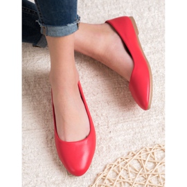 SHELOVET Classic Eco Leather Ballerina red 2