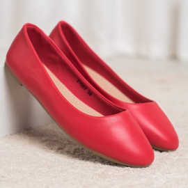 SHELOVET Classic Eco Leather Ballerina red 1