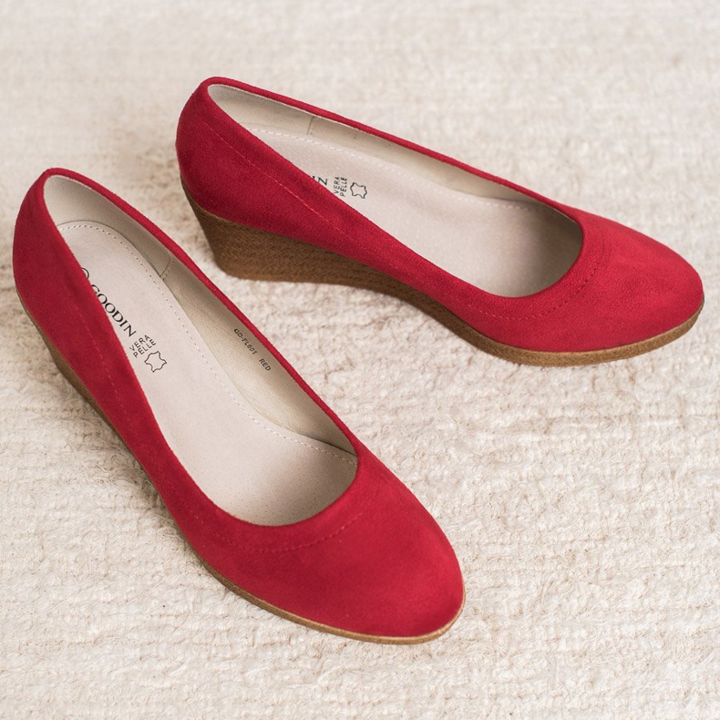 Goodin Classic Wedge Ballerina red 1