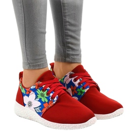 Red sports shoes 623 multicolored 1