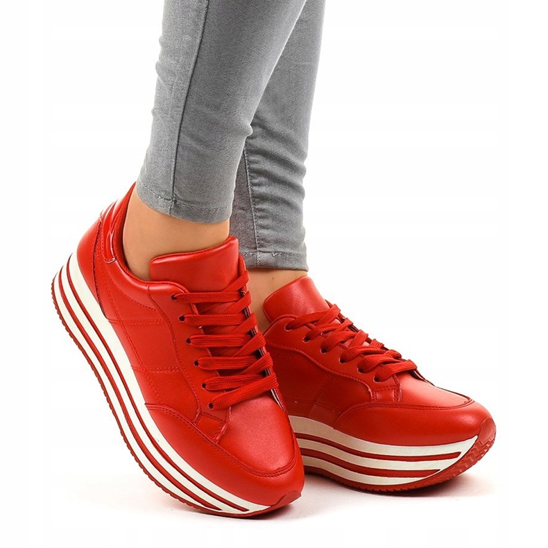 Red fashionable women's sports shoes 230-4 1