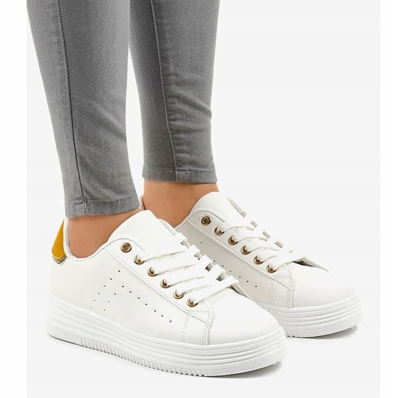 Classic white sneakers on the BK-52 platform 1