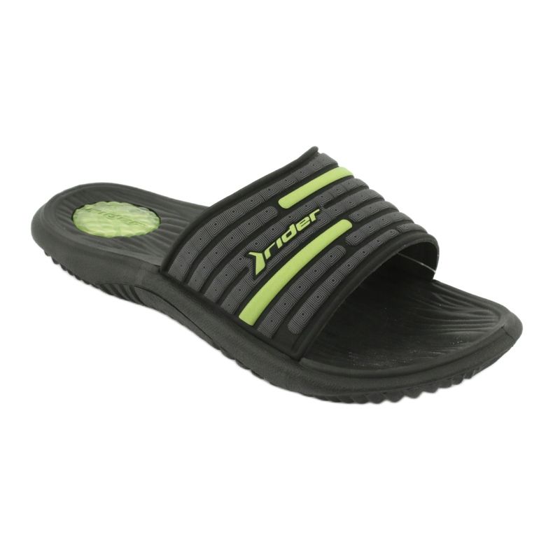 Men's pool slippers Rider 82735 black / green grey 1 Men's pool slippers Rider 82735 black / green grey 1
