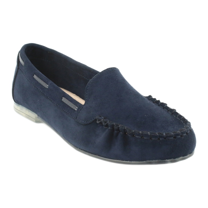Women's suede loafers Sergio Leone 722 navy blue 1