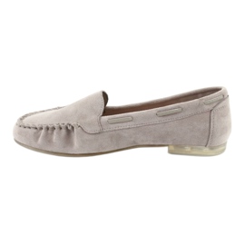 Gray suede loafers for women Sergio Leone 722 grey 2