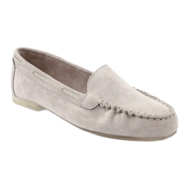 Gray suede loafers for women Sergio Leone 722 grey 1
