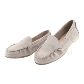Gray suede loafers for women Sergio Leone 722 grey 3