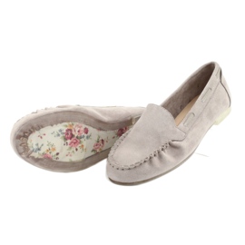 Gray suede loafers for women Sergio Leone 722 grey 5