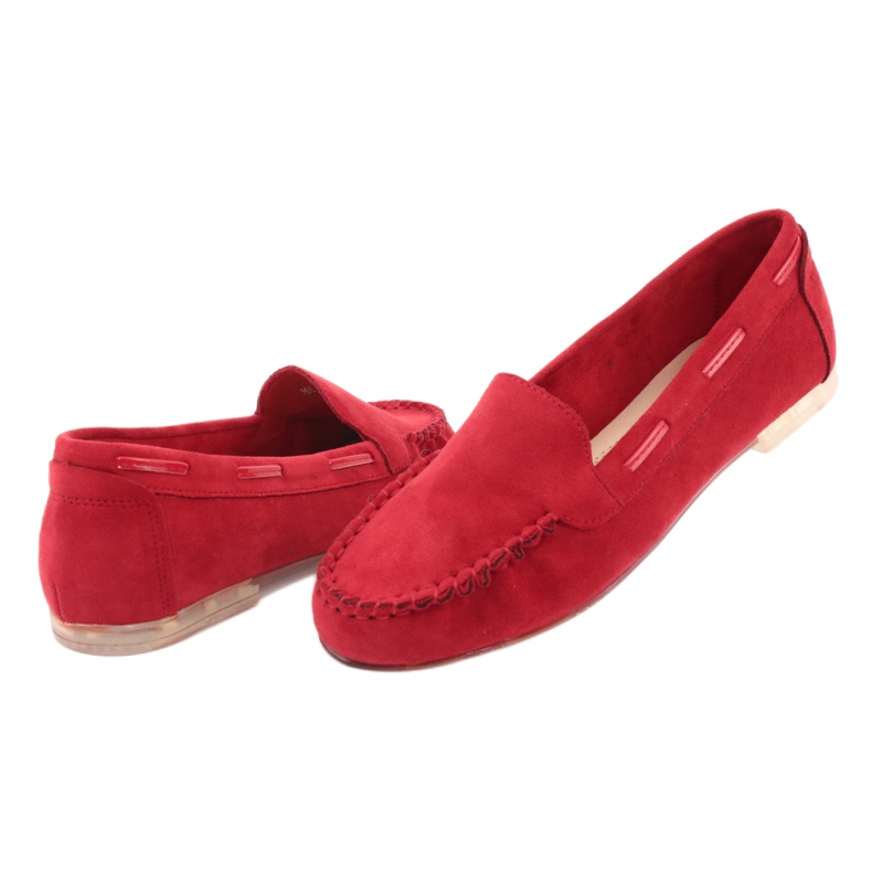 Women's suede loafers Sergio Leone 722 red 5