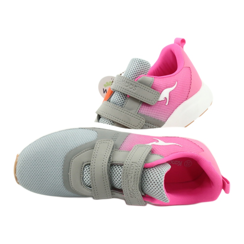 KangaROOS Velcro sports shoes 18506 gray / neon pink grey 6