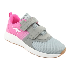 KangaROOS Velcro sports shoes 18506 gray / neon pink grey 1