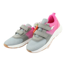 KangaROOS Velcro sports shoes 18506 gray / neon pink grey 3