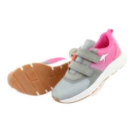 KangaROOS Velcro sports shoes 18506 gray / neon pink grey 5