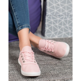 SHELOVET Stylish Sneakers With Eco Leather pink 1