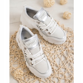 Bella Paris Fashion Sneakers With Mesh white 1 Bella Paris Fashion Sneakers With Mesh white 1