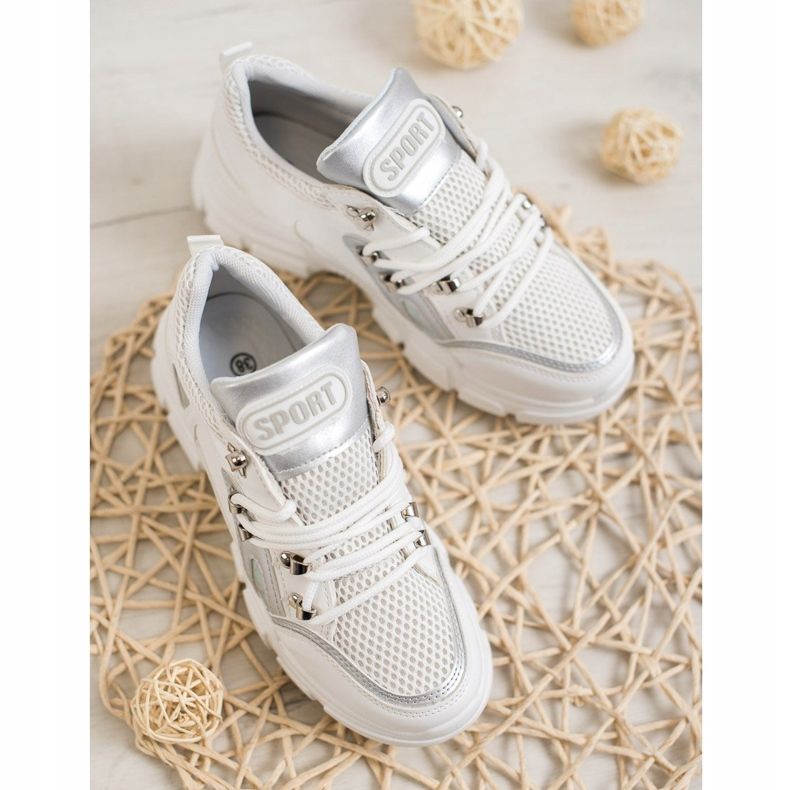 Bella Paris Fashion Sneakers With Mesh white 1