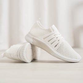 SHELOVET Stylish Shoes With Mesh white 1