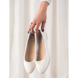 SHELOVET Classic Eco Leather Ballerina white 2 SHELOVET Classic Eco Leather Ballerina white 2
