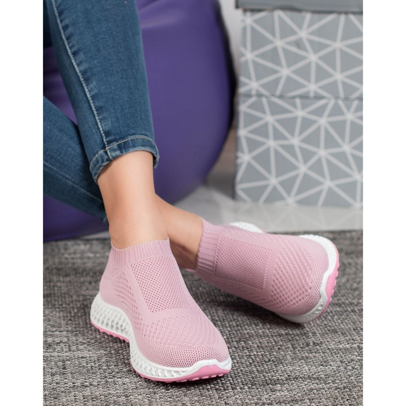 Goodin Openwork Sport Shoes pink 2 Goodin Openwork Sport Shoes pink 2