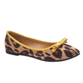 Leopard loafers ballerinas HH17 brown 1