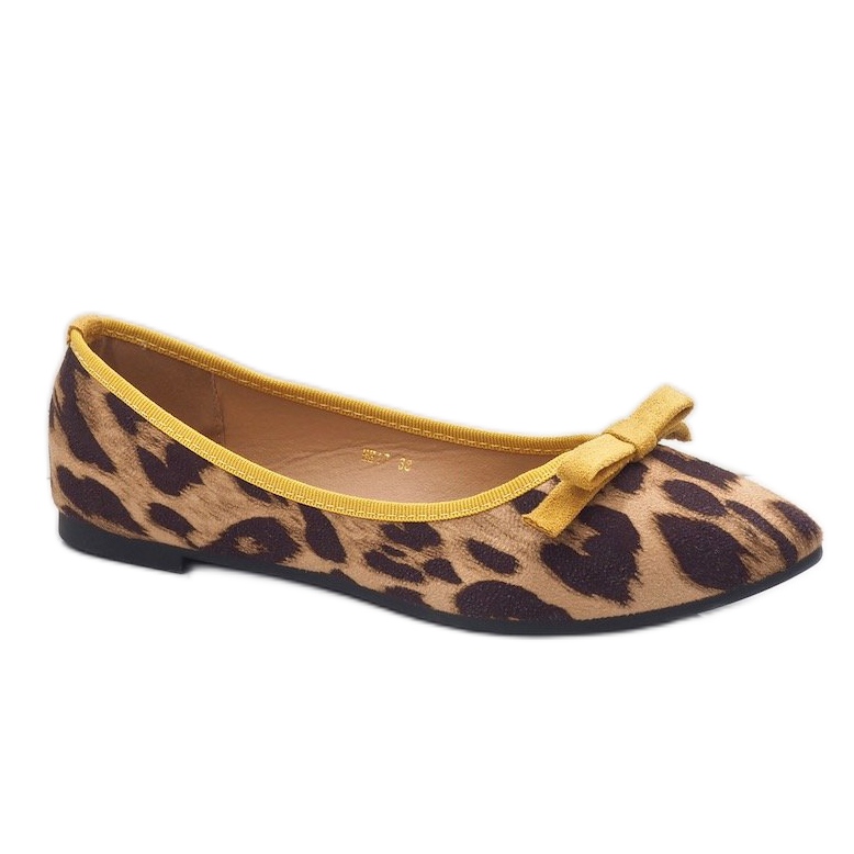 Leopard loafers ballerinas HH17 brown 1
