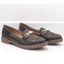 Green loafers, women's shoes W-7 2