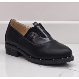 Black slip-on shoes with X527 studs 1