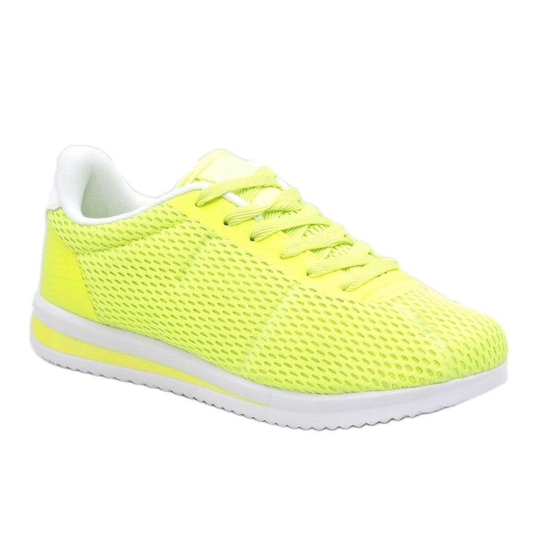 Green fluo women's sports shoes FXZ32-3 1