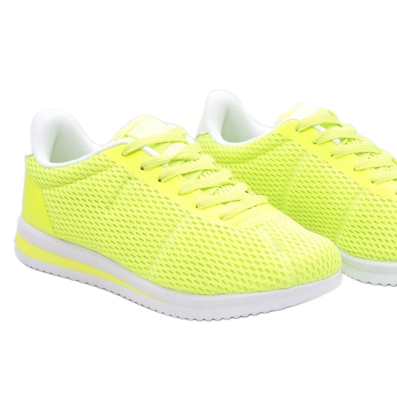 Green fluo women's sports shoes FXZ32-3 2