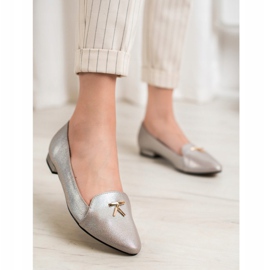 Goodin Shiny gray ballerinas grey 1