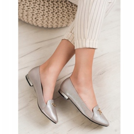 Goodin Shiny gray ballerinas grey 2
