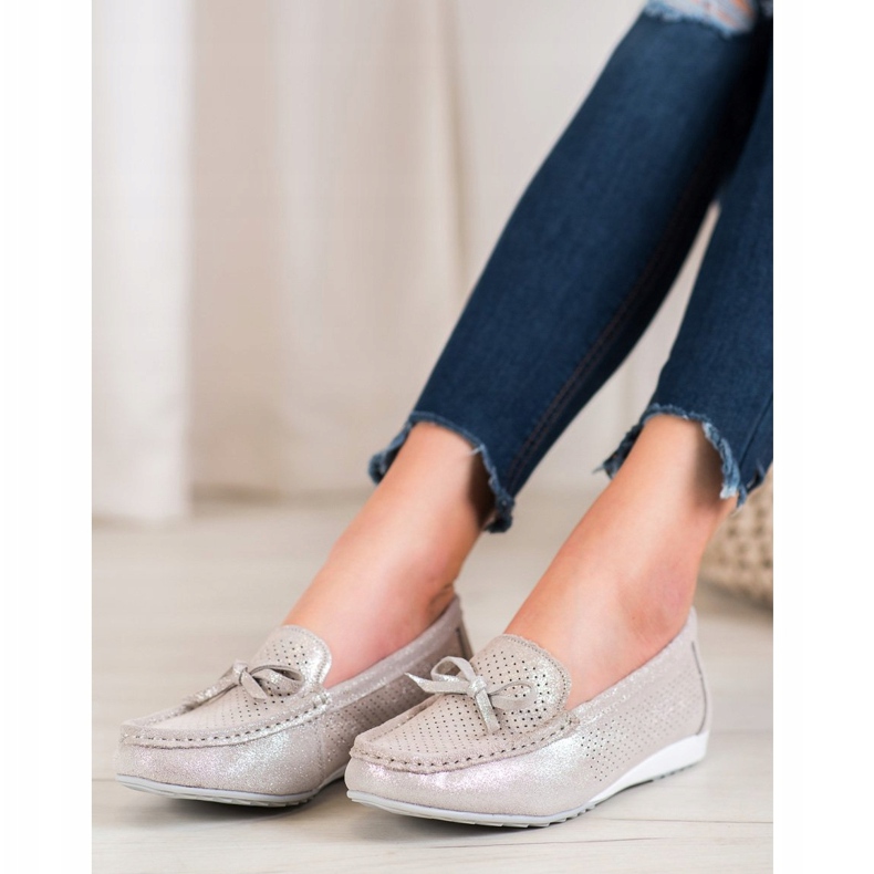 Goodin Leather Shoes With A Bow brown 2