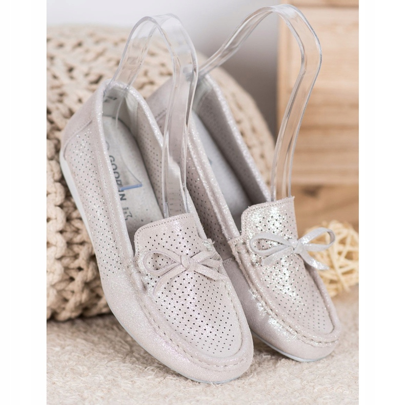 Goodin Leather Shoes With A Bow brown 1