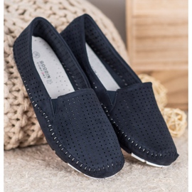 Goodin Openwork Slip On Shoes blue 2