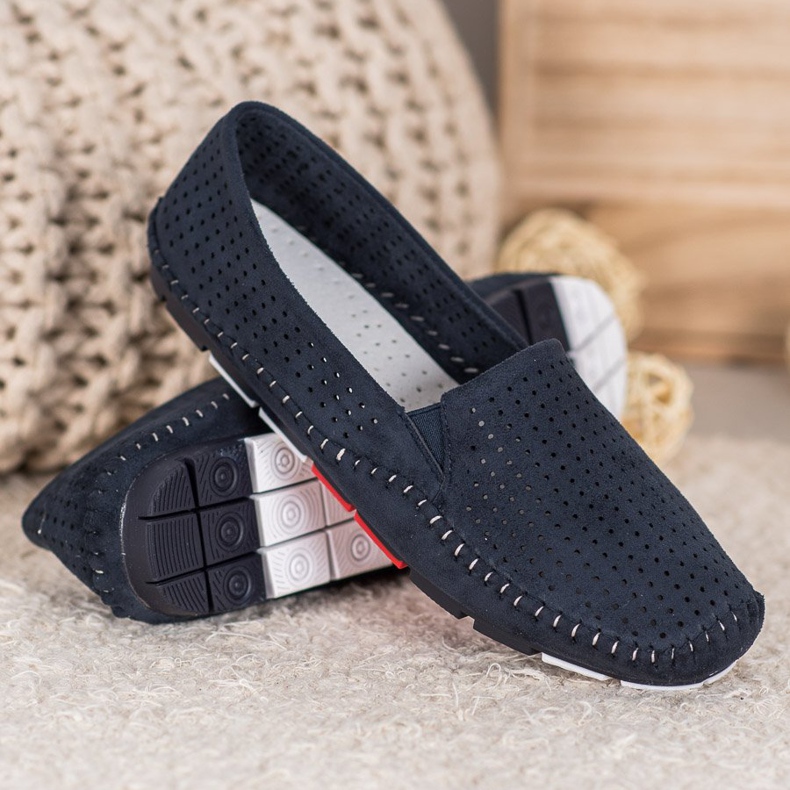 Goodin Openwork Slip On Shoes blue 1