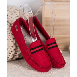 Goodin Suede loafers with a belt red 1