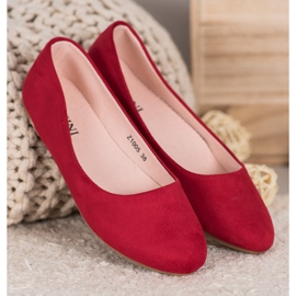 SHELOVET Comfortable ballerinas red 1