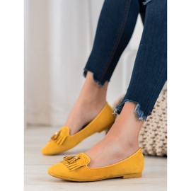 Fama Suede Lords With Fringes yellow 1