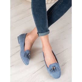 Fama Suede Lords With Fringes blue 1