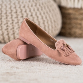 Fama Suede Lords With Fringes pink 2